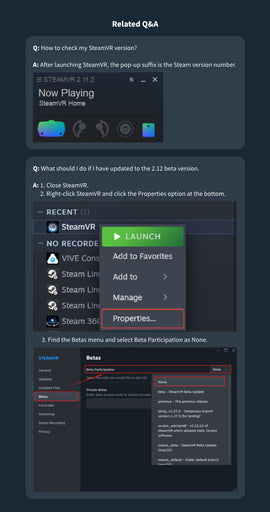 steamVR バージョン互換性に関するご案内